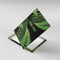 New Zealand Rugby Pacific Personalised Canvas Wall Art All Lime Maori Pasifika Fern Pattern LT9 With Frame Lime - Polynesian Pride