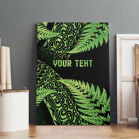 New Zealand Rugby Pacific Personalised Canvas Wall Art All Lime Maori Pasifika Fern Pattern LT9 - Polynesian Pride