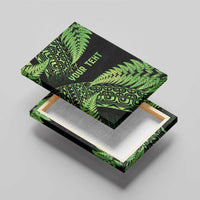 New Zealand Rugby Pacific Personalised Canvas Wall Art All Lime Maori Pasifika Fern Pattern LT9 - Polynesian Pride