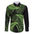 New Zealand Rugby Pacific Personalised Family Matching Long Sleeve Bodycon Dress and Hawaiian Shirt All Lime Maori Pasifika Fern Pattern