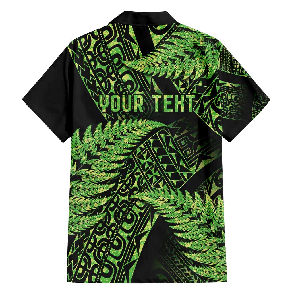 New Zealand Rugby Pacific Personalised Family Matching Off Shoulder Short Dress and Hawaiian Shirt All Lime Maori Pasifika Fern Pattern LT9 - Polynesian Pride