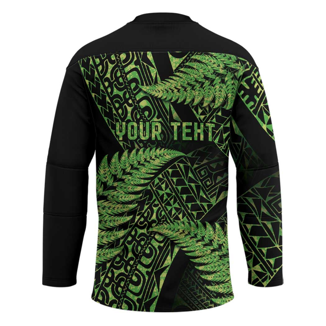 New Zealand Rugby Pacific Personalised Hockey Jersey All Lime Maori Pasifika Fern Pattern - Polynesian Pride