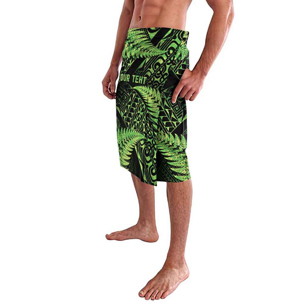 New Zealand Rugby Pacific Personalised Lavalava All Lime Maori Pasifika Fern Pattern LT9 - Polynesian Pride