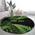 New Zealand Rugby Pacific Personalised Round Carpet All Lime Maori Pasifika Fern Pattern