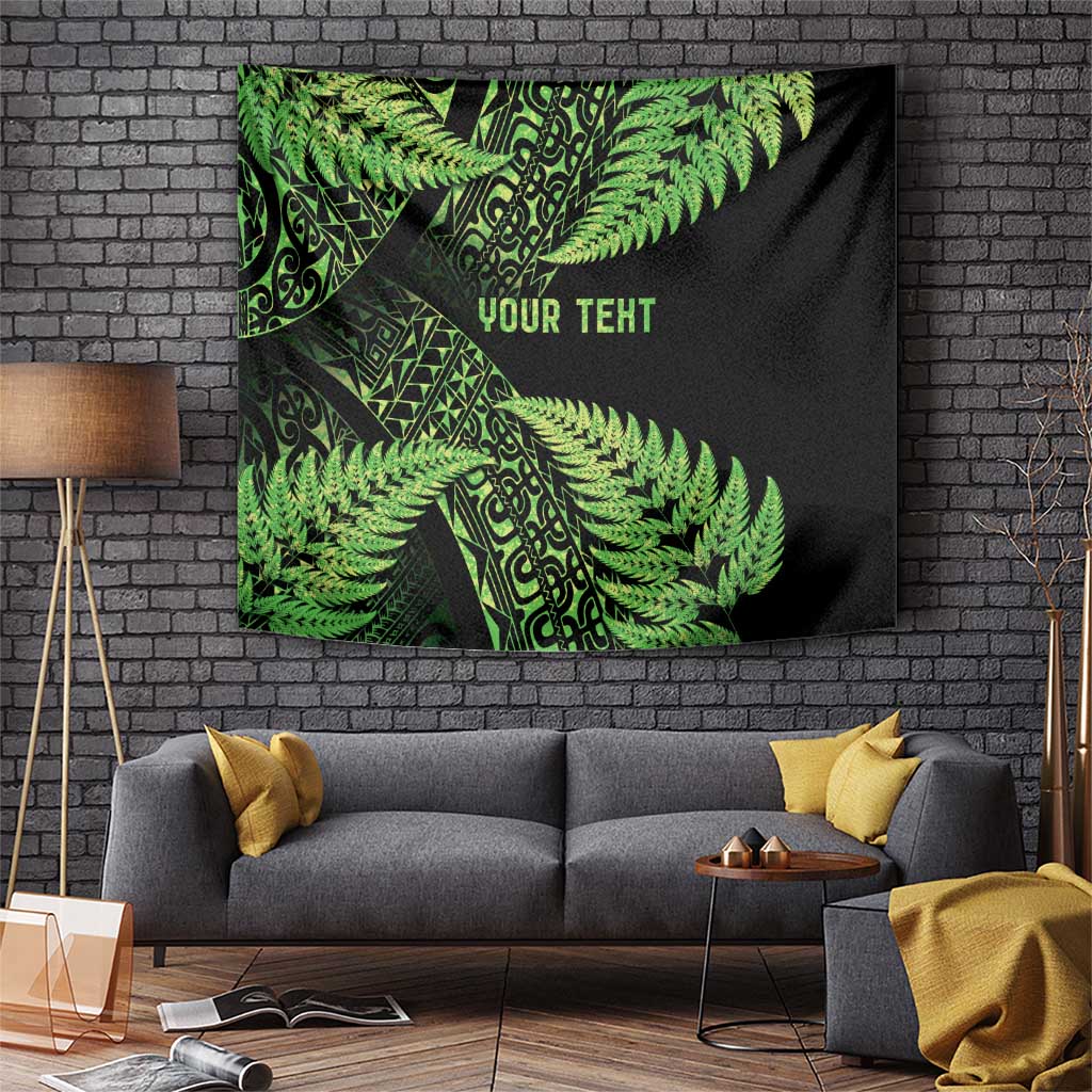 New Zealand Rugby Pacific Personalised Tapestry All Lime Maori Pasifika Fern Pattern LT9 Lime - Polynesian Pride