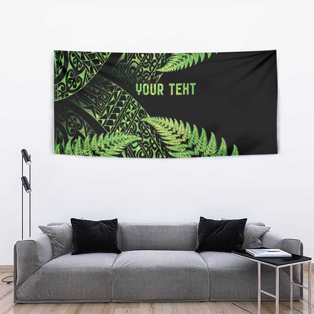 New Zealand Rugby Pacific Personalised Tapestry All Lime Maori Pasifika Fern Pattern LT9 - Polynesian Pride