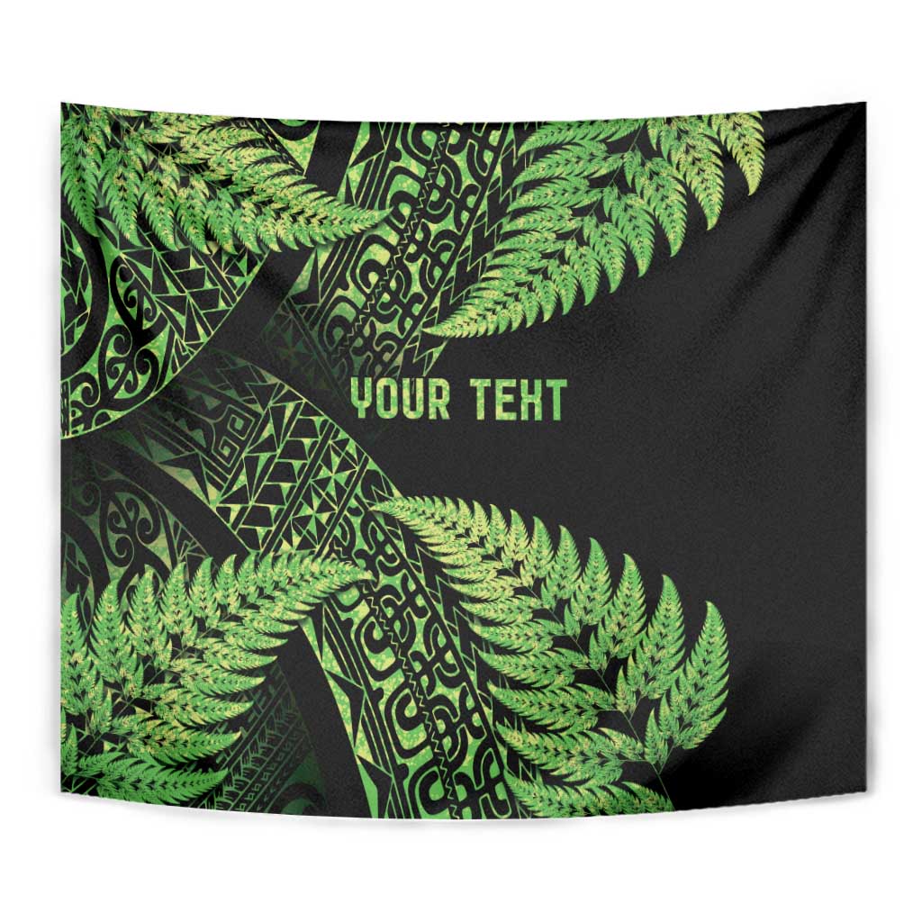 New Zealand Rugby Pacific Personalised Tapestry All Lime Maori Pasifika Fern Pattern LT9 - Polynesian Pride