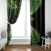 New Zealand Rugby Pacific Personalised Window Curtain All Lime Maori Pasifika Fern Pattern LT9 - Polynesian Pride