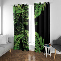 New Zealand Rugby Pacific Personalised Window Curtain All Lime Maori Pasifika Fern Pattern LT9 With Grommets Lime - Polynesian Pride