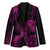 New Zealand Rugby Pacific Personalised Blazer All Pink Maori Pasifika Fern Pattern - Polynesian Pride