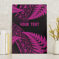 New Zealand Rugby Pacific Personalised Canvas Wall Art All Pink Maori Pasifika Fern Pattern LT9 Without Frame Pink - Polynesian Pride