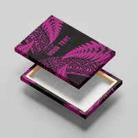 New Zealand Rugby Pacific Personalised Canvas Wall Art All Pink Maori Pasifika Fern Pattern LT9 - Polynesian Pride