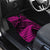 New Zealand Rugby Pacific Personalised Car Mats All Pink Maori Pasifika Fern Pattern