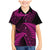 New Zealand Rugby Pacific Personalised Family Matching Mermaid Dress and Hawaiian Shirt All Pink Maori Pasifika Fern Pattern