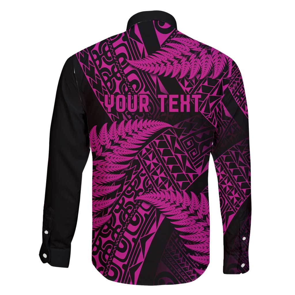 New Zealand Rugby Pacific Personalised Family Matching Puletasi and Hawaiian Shirt All Pink Maori Pasifika Fern Pattern LT9 - Polynesian Pride