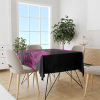 New Zealand Rugby Pacific Personalised Tablecloth All Pink Maori Pasifika Fern Pattern