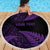 New Zealand Rugby Pacific Personalised Beach Blanket All Purple Maori Pasifika Fern Pattern