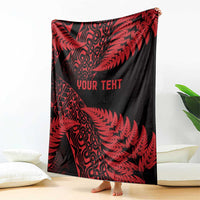 New Zealand Rugby Pacific Personalised Blanket All Red Maori Pasifika Fern Pattern LT9 - Polynesian Pride