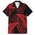 New Zealand Rugby Pacific Personalised Family Matching Long Sleeve Bodycon Dress and Hawaiian Shirt All Red Maori Pasifika Fern Pattern