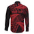 New Zealand Rugby Pacific Personalised Family Matching Long Sleeve Bodycon Dress and Hawaiian Shirt All Red Maori Pasifika Fern Pattern