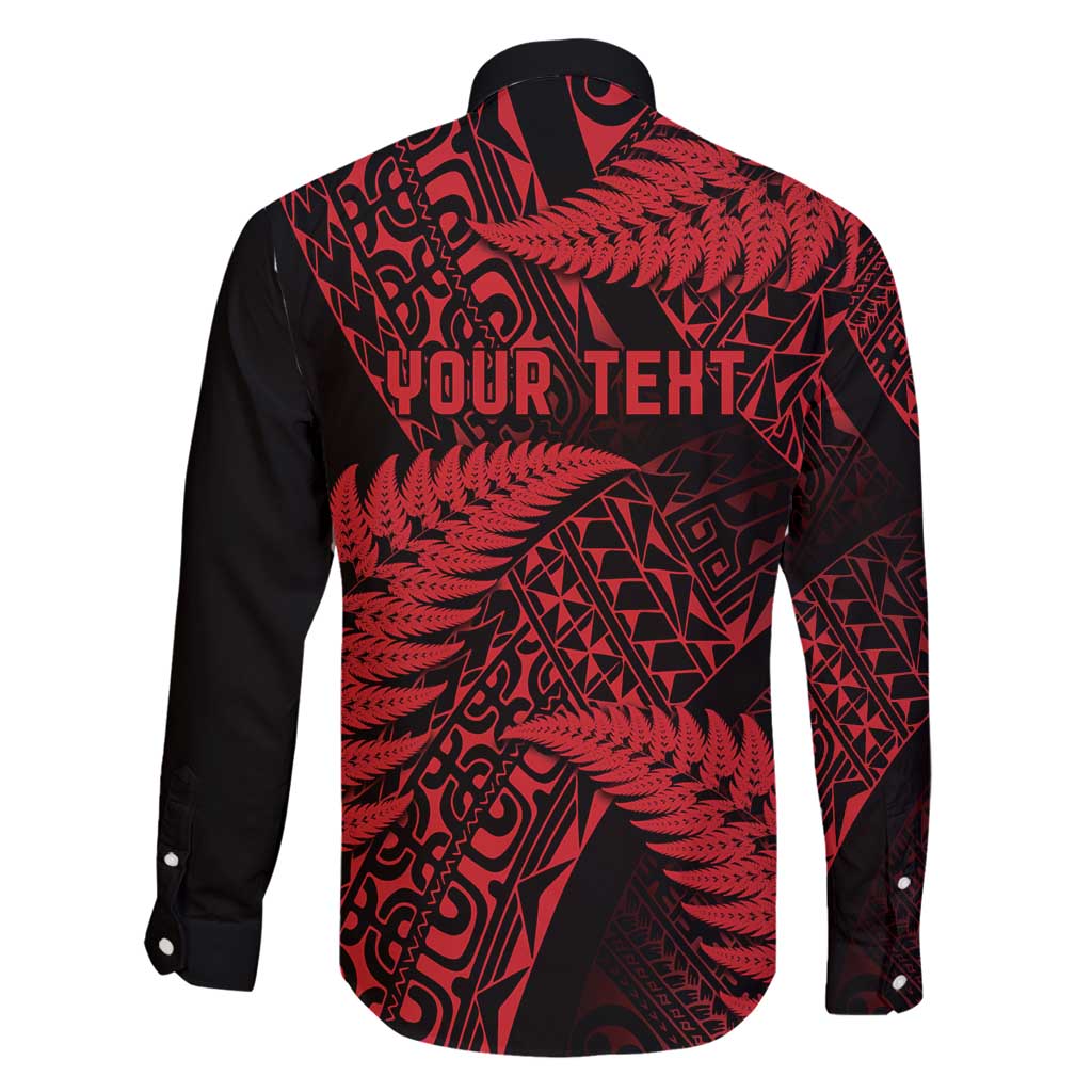 New Zealand Rugby Pacific Personalised Family Matching Mermaid Dress and Hawaiian Shirt All Red Maori Pasifika Fern Pattern LT9 - Polynesian Pride