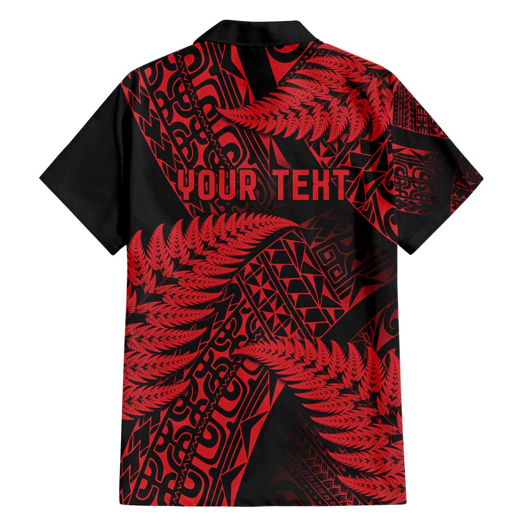 New Zealand Rugby Pacific Personalised Family Matching Off Shoulder Maxi Dress and Hawaiian Shirt All Red Maori Pasifika Fern Pattern LT9 - Polynesian Pride