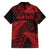 New Zealand Rugby Pacific Personalised Family Matching Short Sleeve Bodycon Dress and Hawaiian Shirt All Red Maori Pasifika Fern Pattern