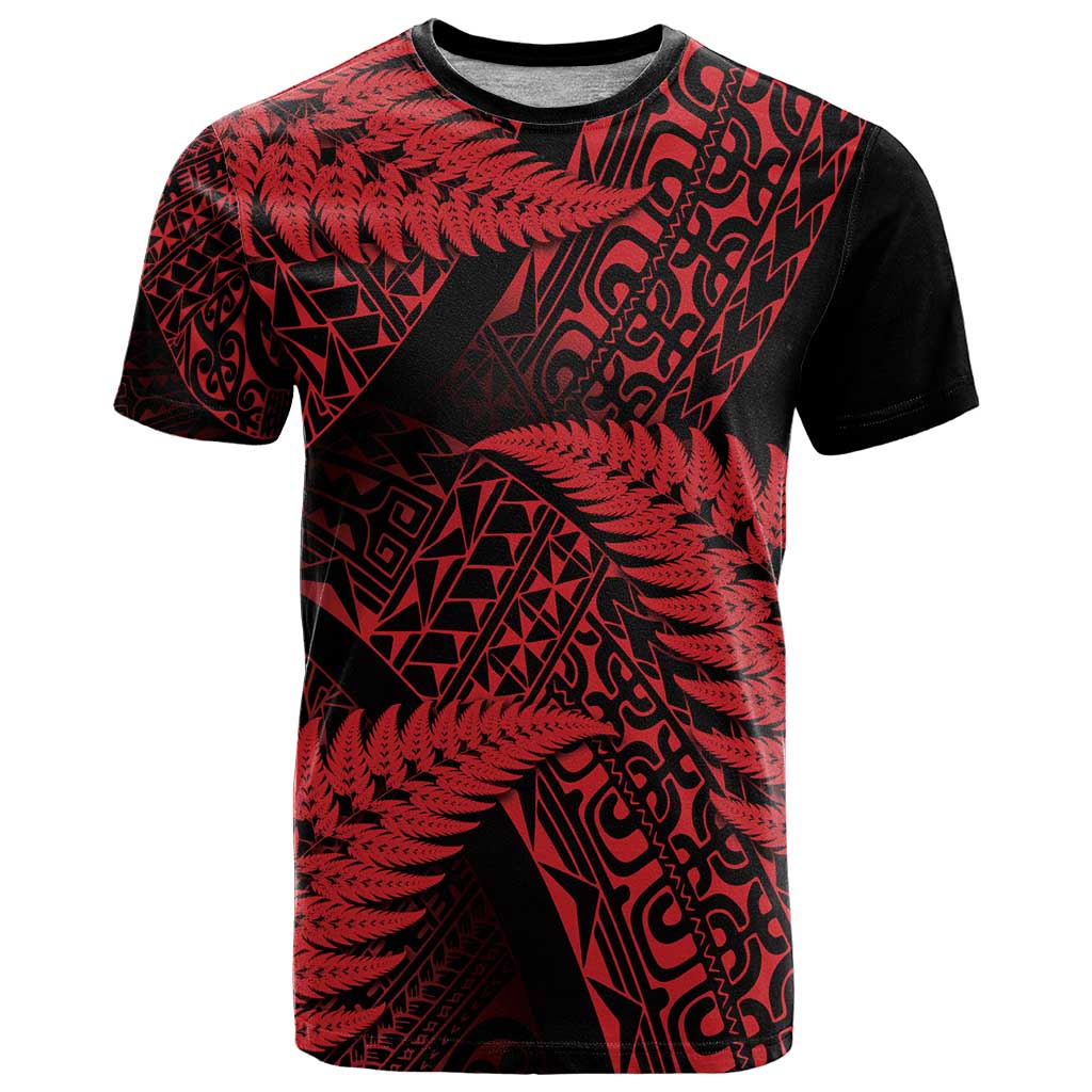 New Zealand Rugby Pacific Personalised T Shirt All Red Maori Pasifika Fern Pattern