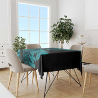 New Zealand Rugby Pacific Personalised Tablecloth All Turquoise Maori Pasifika Fern Pattern LT9 - Polynesian Pride