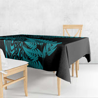 New Zealand Rugby Pacific Personalised Tablecloth All Turquoise Maori Pasifika Fern Pattern LT9 - Polynesian Pride