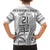 Custom Fiji Rugby Family Matching Off The Shoulder Long Sleeve Dress and Hawaiian Shirt Polynesian Fijian Masi Palm Tree