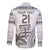 Custom Fiji Rugby Family Matching Off The Shoulder Long Sleeve Dress and Hawaiian Shirt Polynesian Fijian Masi Palm Tree