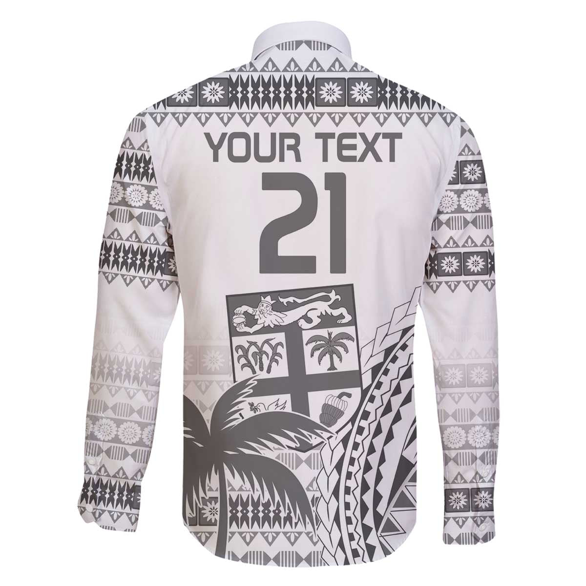 Custom Fiji Rugby Family Matching Puletasi and Hawaiian Shirt Polynesian Fijian Masi Palm Tree LT9 - Polynesian Pride