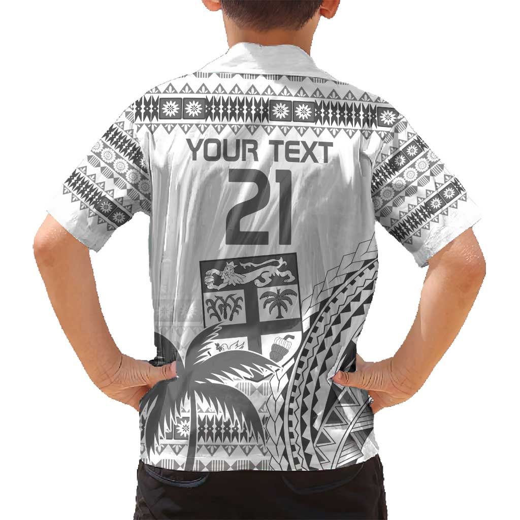 Custom Fiji Rugby Family Matching Summer Maxi Dress and Hawaiian Shirt Polynesian Fijian Masi Palm Tree LT9 - Polynesian Pride