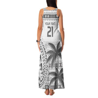 Custom Fiji Rugby Family Matching Tank Maxi Dress and Hawaiian Shirt Polynesian Fijian Masi Palm Tree LT9 - Polynesian Pride