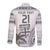Custom Fiji Rugby Long Sleeve Button Shirt Polynesian Fijian Masi Palm Tree