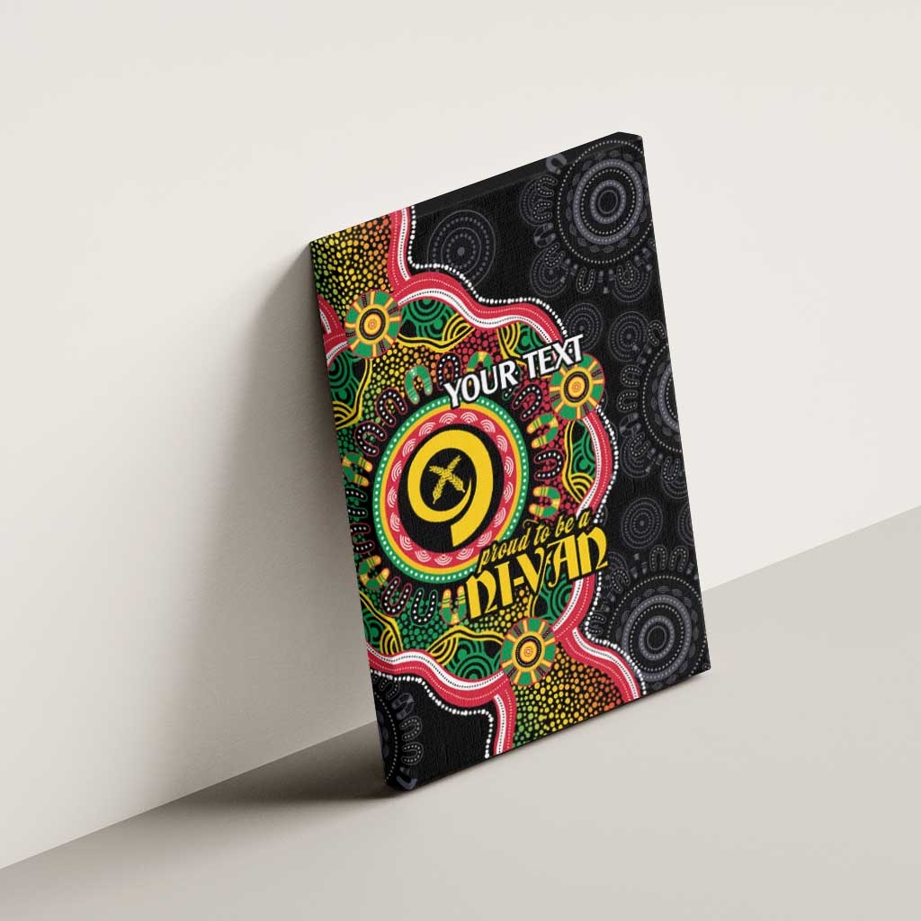 Vanuatu Personalised Canvas Wall Art Aboriginal Dot Paitnting - Polynesian Pride