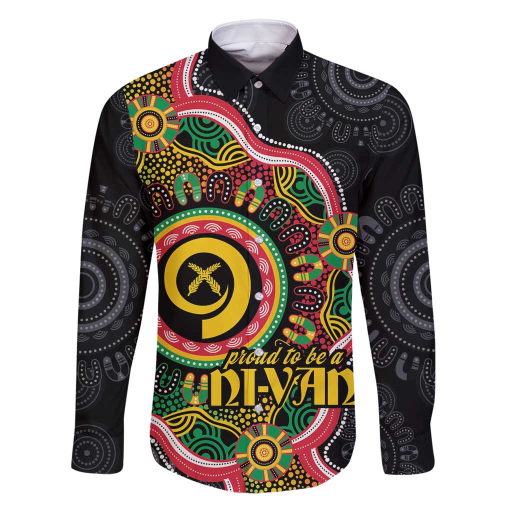 Vanuatu Personalised Family Matching Mermaid Dress and Hawaiian Shirt Aboriginal Dot Paitnting - Polynesian Pride