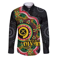 Vanuatu Personalised Family Matching Off The Shoulder Long Sleeve Dress and Hawaiian Shirt Aboriginal Dot Paitnting - Polynesian Pride