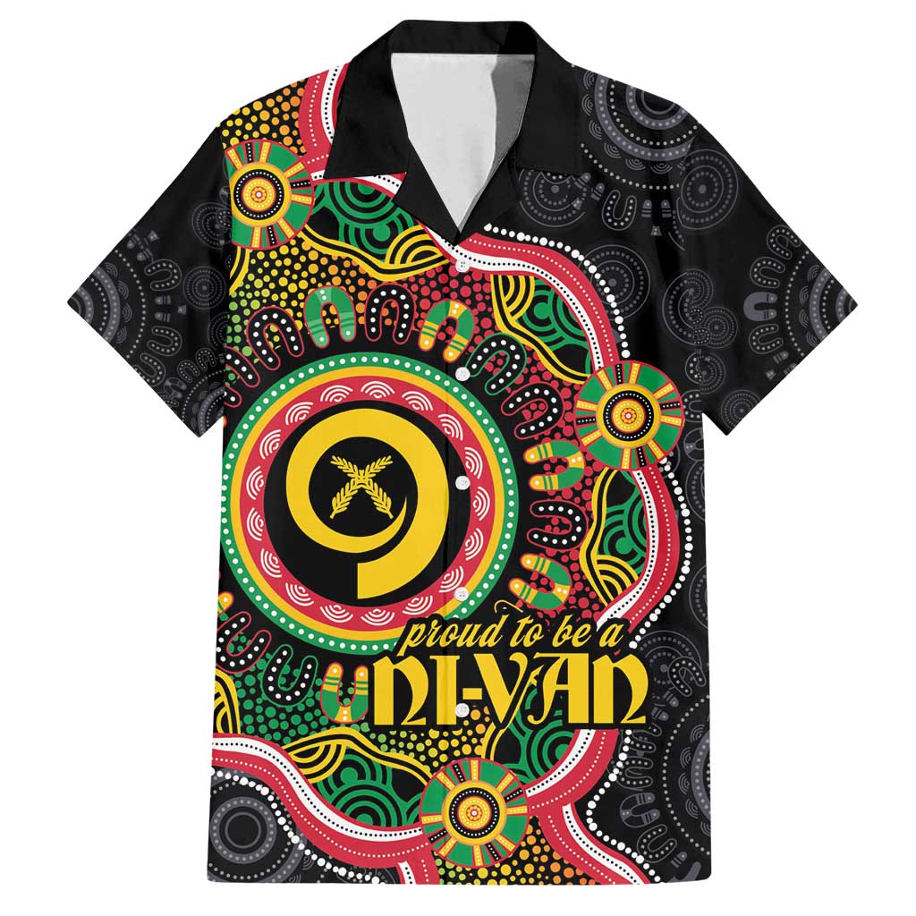 Vanuatu Personalised Family Matching Tank Maxi Dress and Hawaiian Shirt Aboriginal Dot Paitnting - Polynesian Pride
