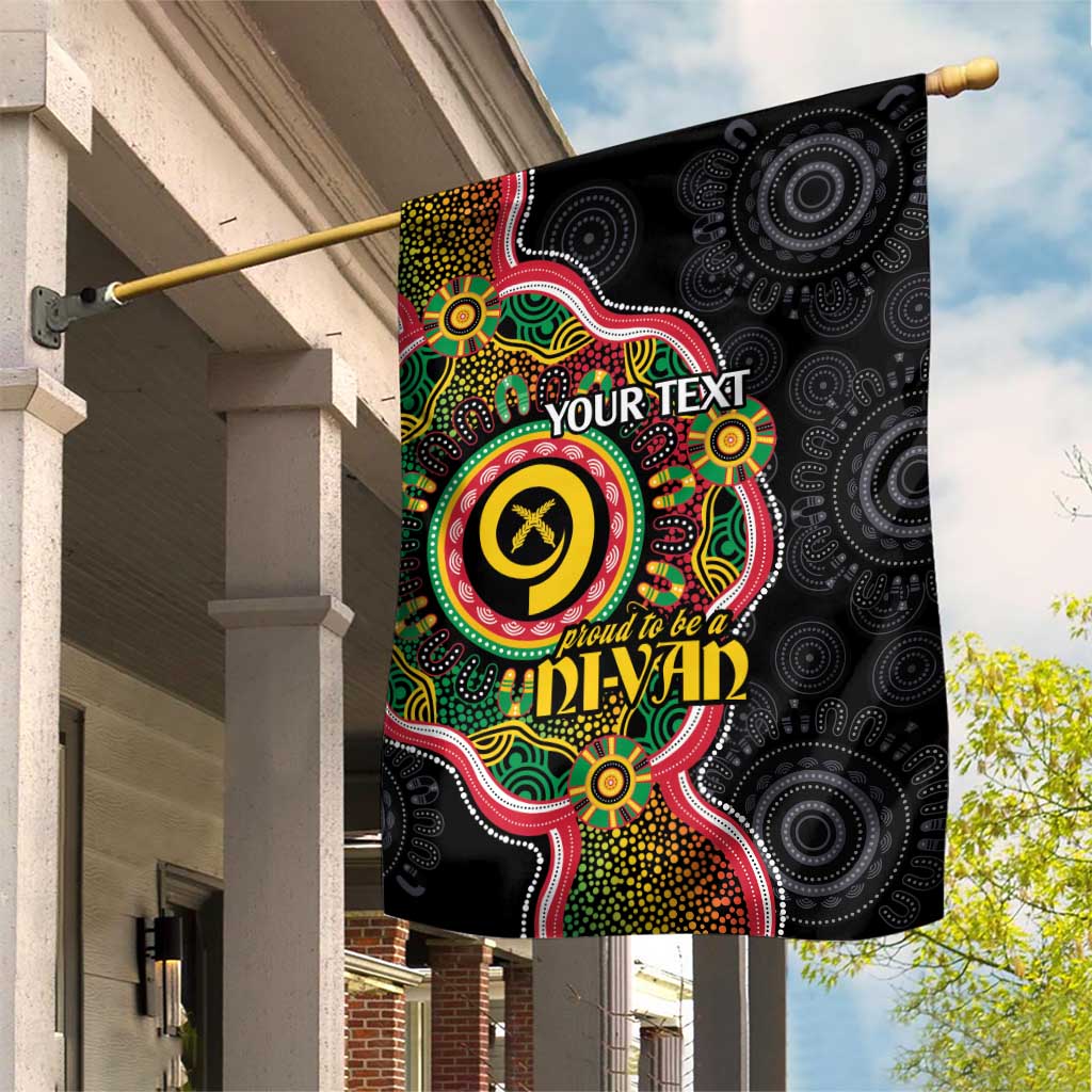 Vanuatu Personalised Garden Flag Aboriginal Dot Paitnting - Polynesian Pride