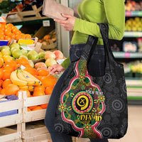 Vanuatu Personalised Grocery Bag Aboriginal Dot Paitnting - Polynesian Pride
