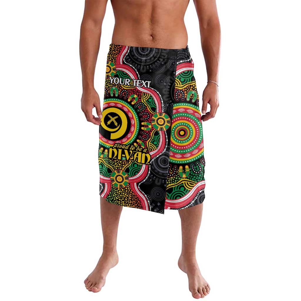 Vanuatu Personalised Lavalava Aboriginal Dot Paitnting - Polynesian Pride