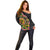 Vanuatu Personalised Off Shoulder Sweater Aboriginal Dot Paitnting - Polynesian Pride