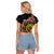 Vanuatu Personalised Raglan Cropped T Shirt Aboriginal Dot Paitnting - Polynesian Pride