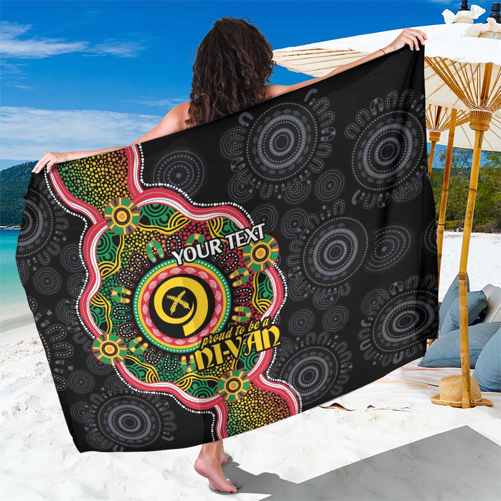 Vanuatu Personalised Sarong Aboriginal Dot Paitnting - Polynesian Pride