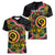 Vanuatu Personalised Women V-Neck T-Shirt Aboriginal Dot Paitnting - Polynesian Pride