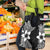 Lotu Tamaiti White Sunday Grocery Bag Pacific Plumeria Flowers - Black Version