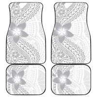 Lotu Tamaiti White Sunday Car Mats Pacific Plumeria Flowers - White Version LT9 - Polynesian Pride