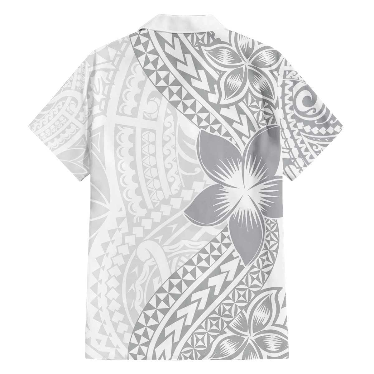 Lotu Tamaiti White Sunday Family Matching Off Shoulder Short Dress and Hawaiian Shirt Pacific Plumeria Flowers - White Version LT9 - Polynesian Pride
